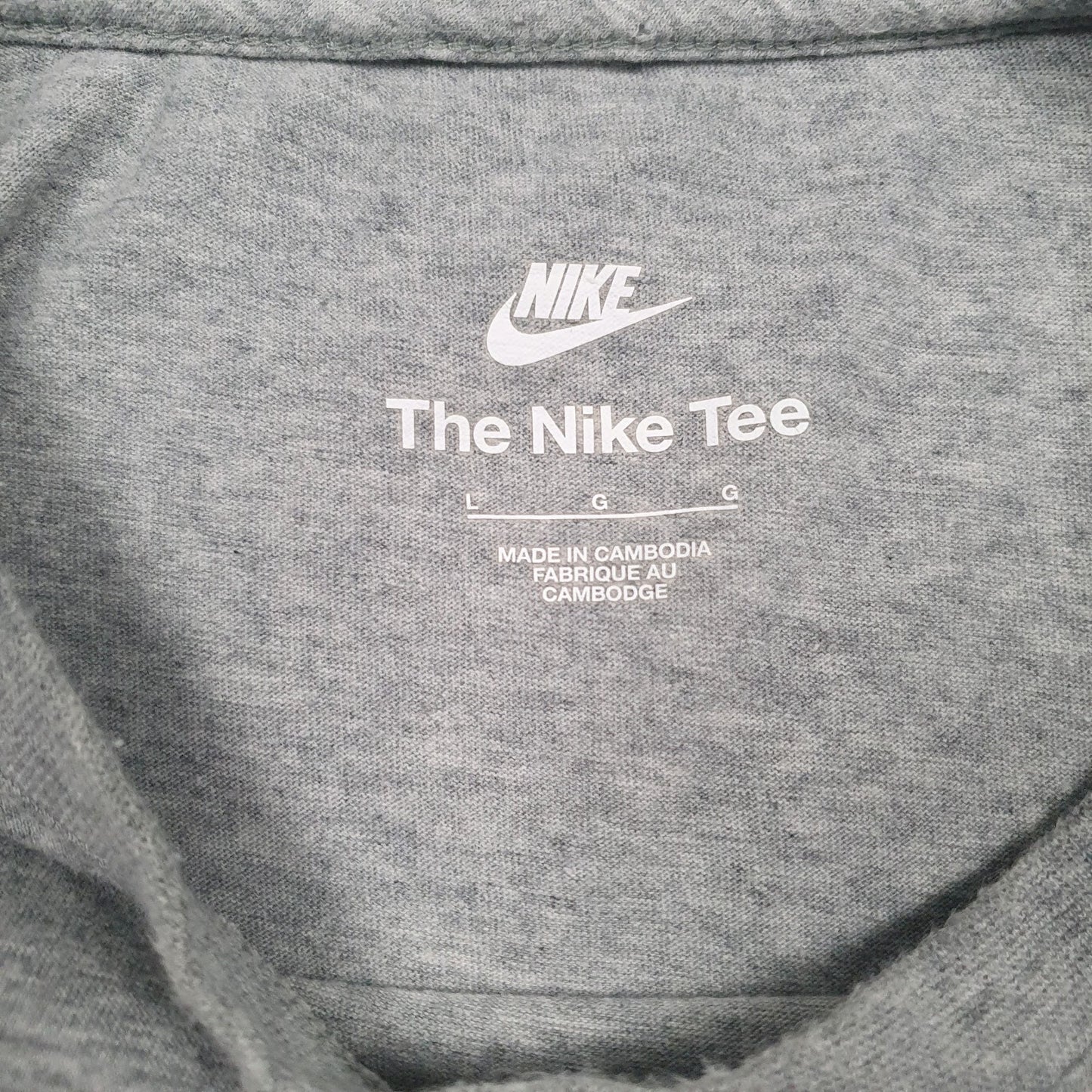 Mens Grey Nike Spellout  T Shirt