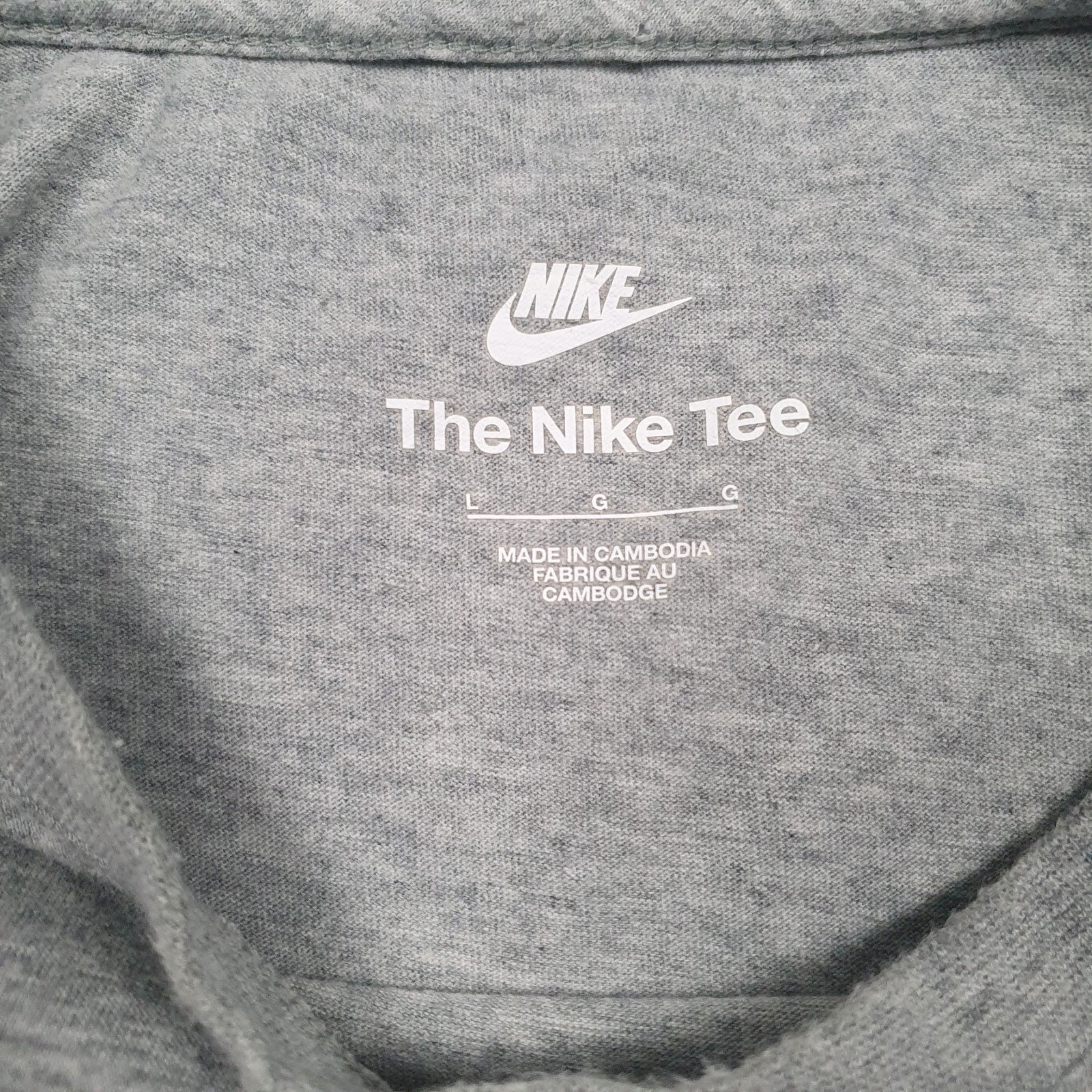 Mens Grey Nike Spellout  T Shirt