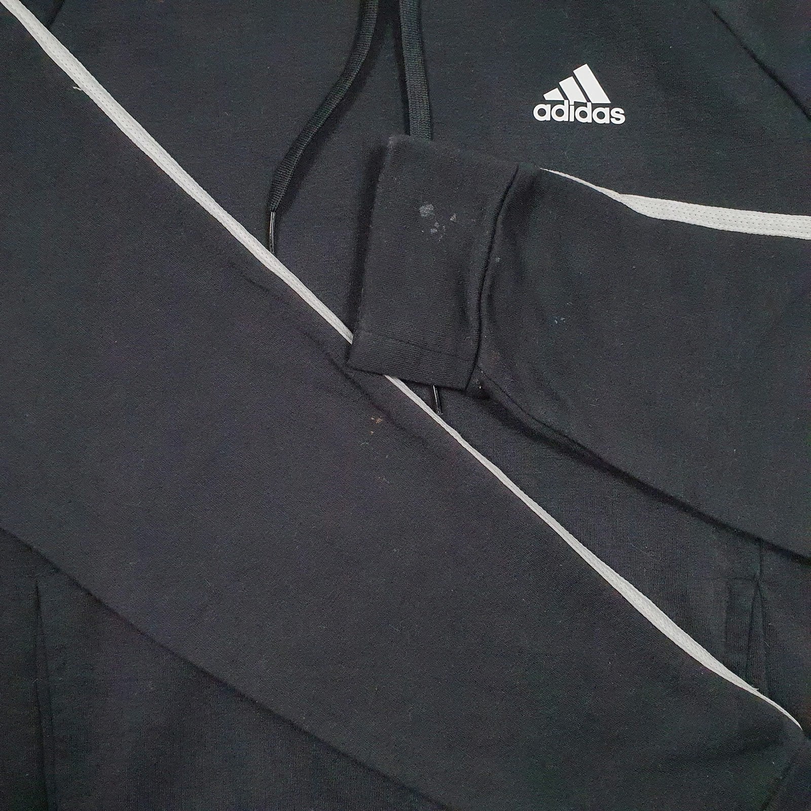 Mens Black Adidas  Hoodie Jumper