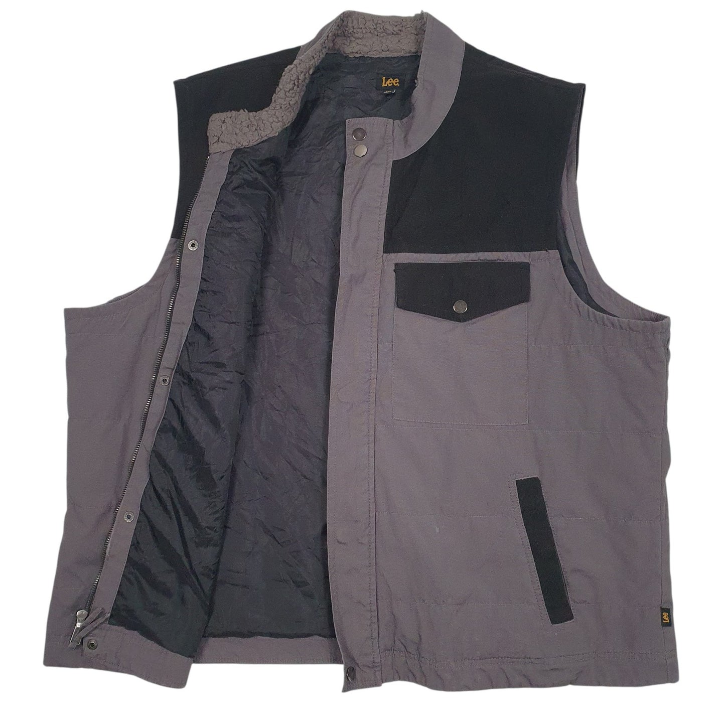 Mens Grey Lee Workwear Padded  Coat