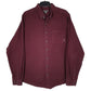 Mens Burgundy Eddie Bauer Chamois Long Sleeve Shirt