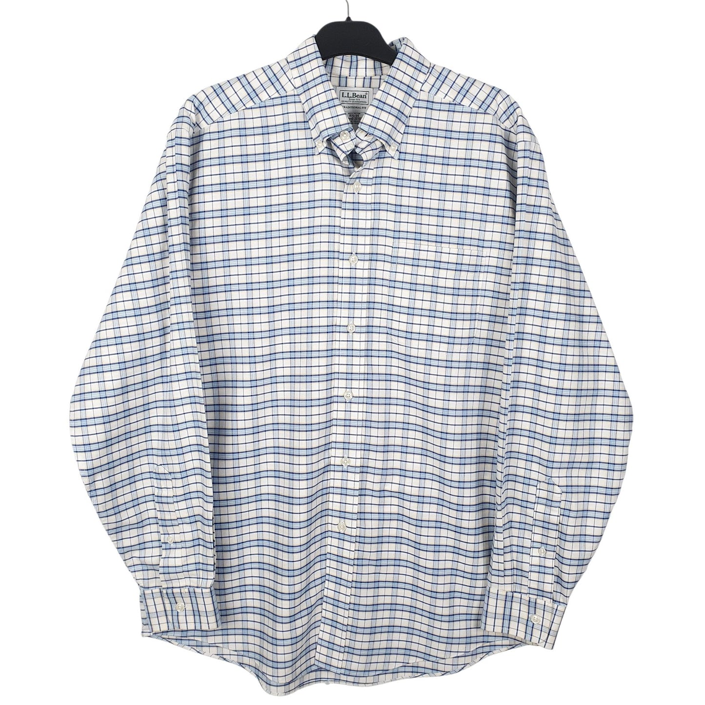 Mens White L.L.Bean  Long Sleeve Shirt