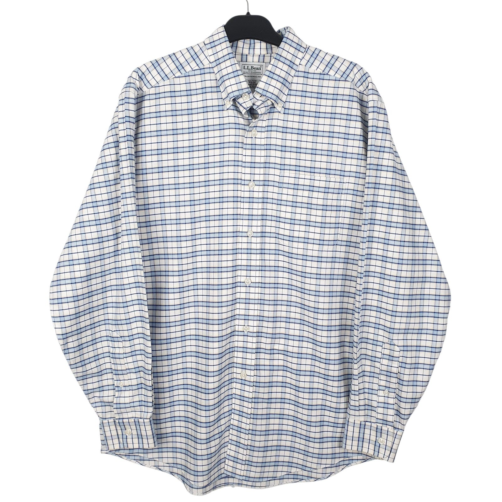 Mens White L.L.Bean  Long Sleeve Shirt