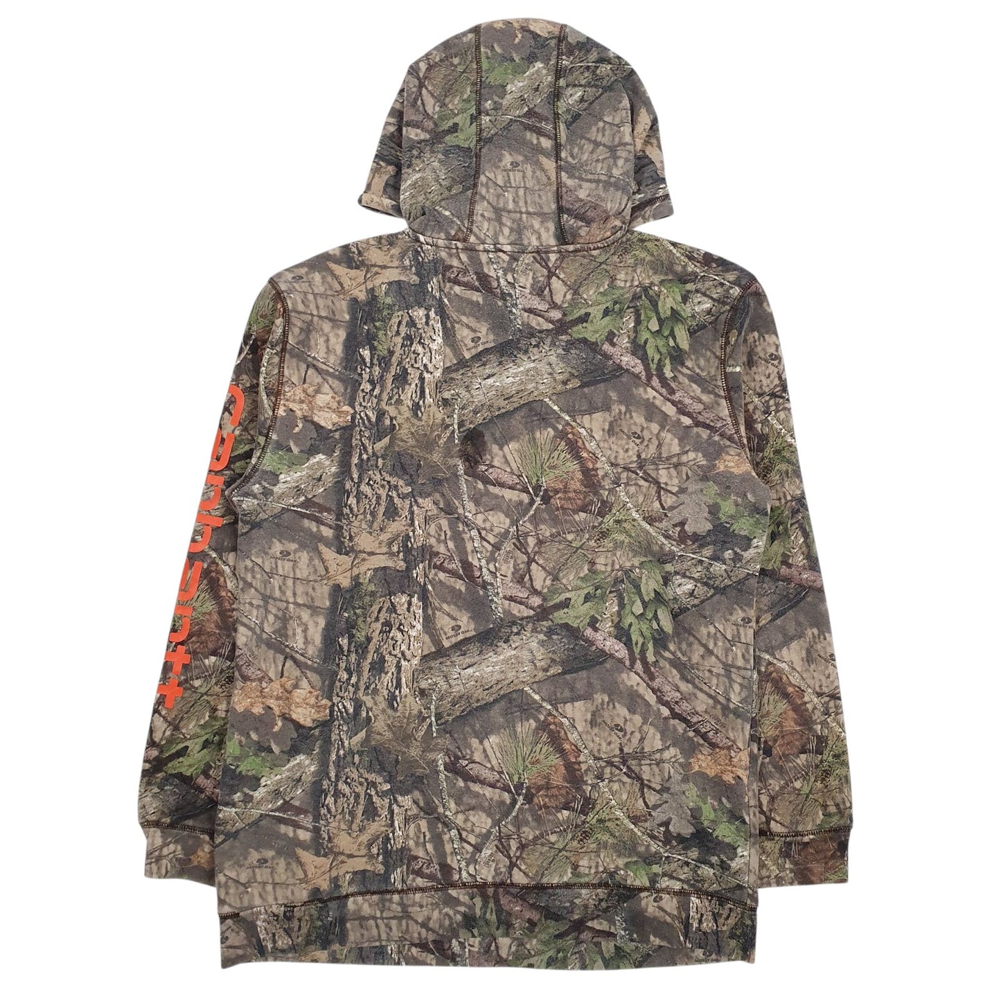 Mens Brown Carhartt Real Tree Mossy Oaks Lightweight Hoodie Jumper