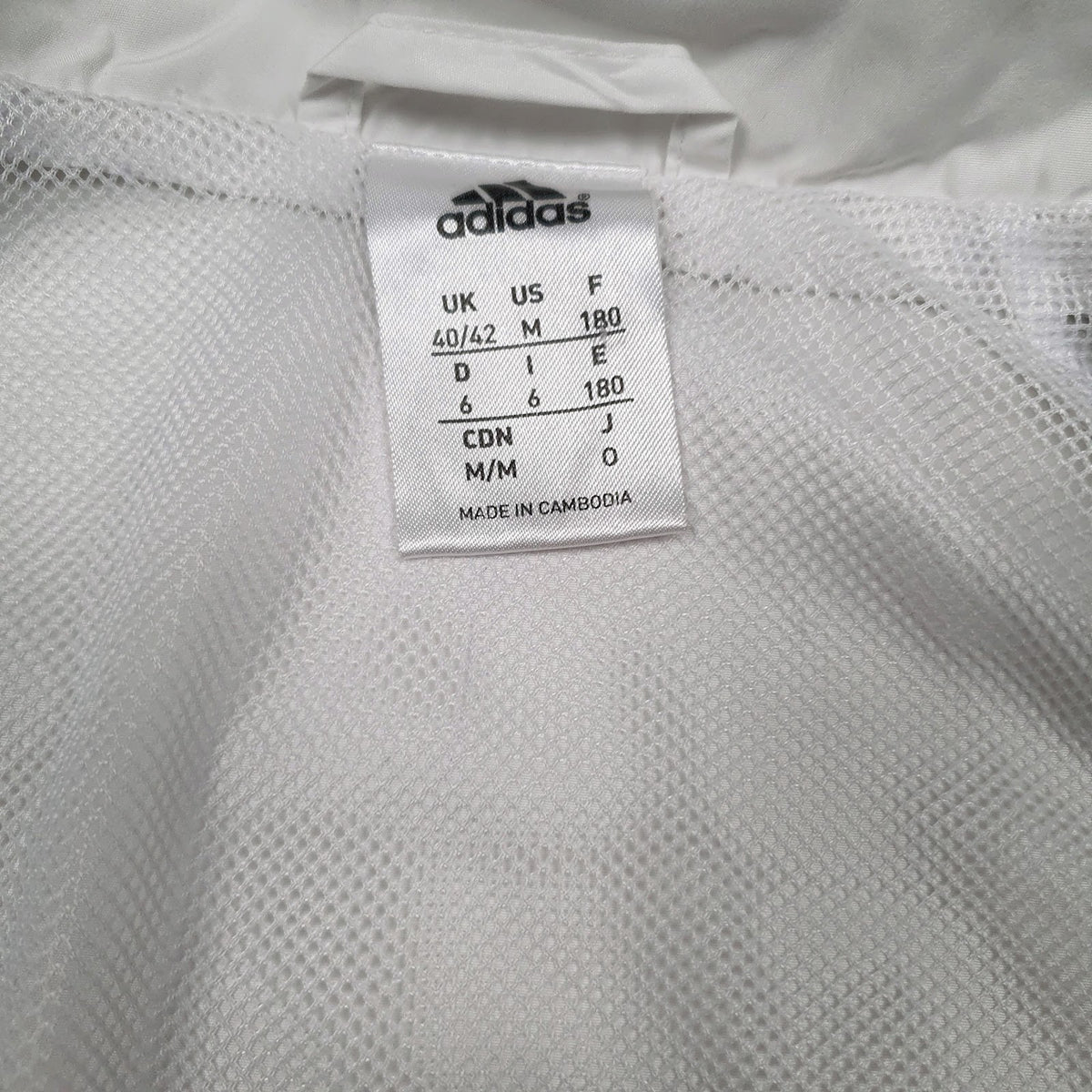 Mens White Adidas   Coat