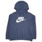Mens Blue Nike Spellout Hoodie Jumper