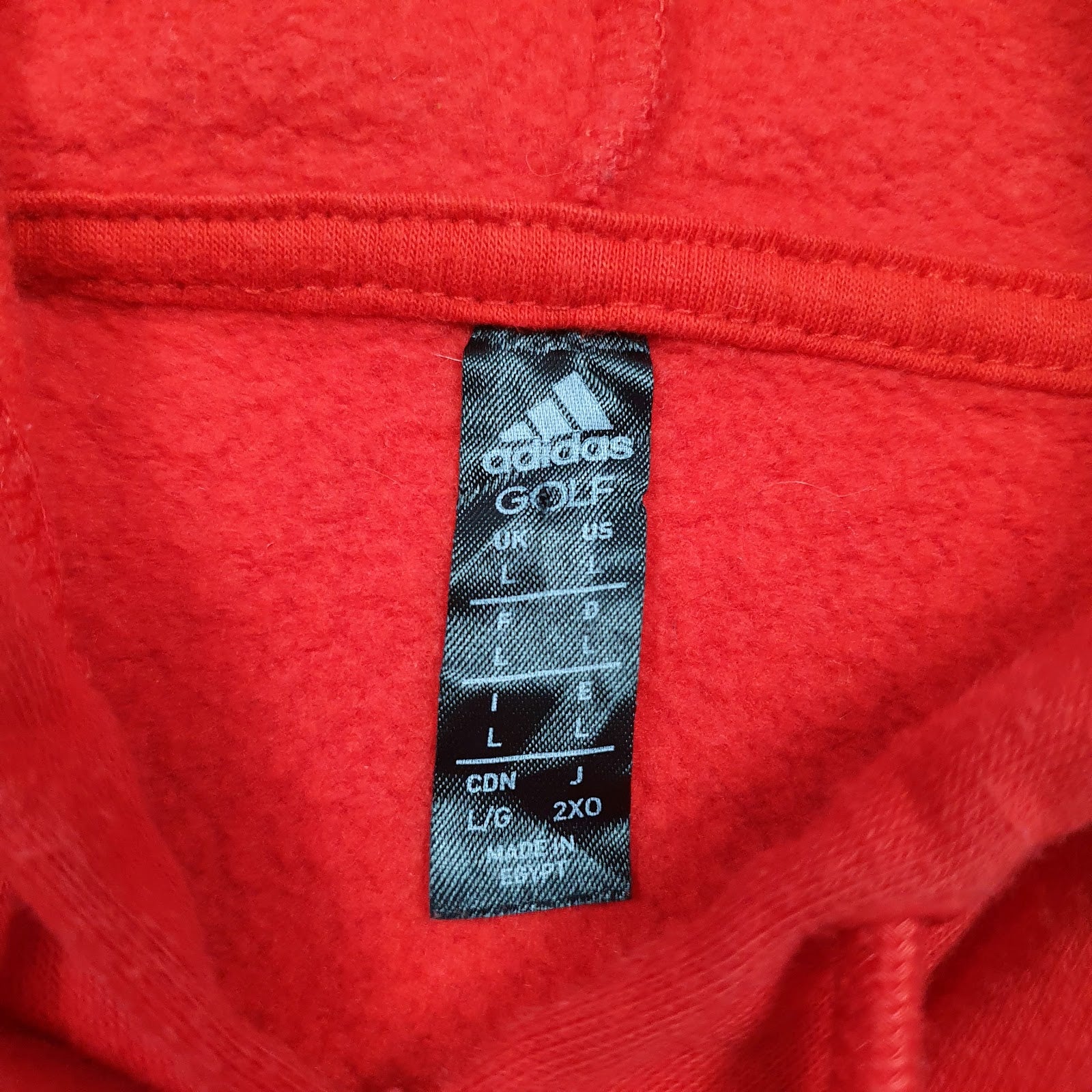 Womens Red Adidas Spellout Golf Hoodie Jumper