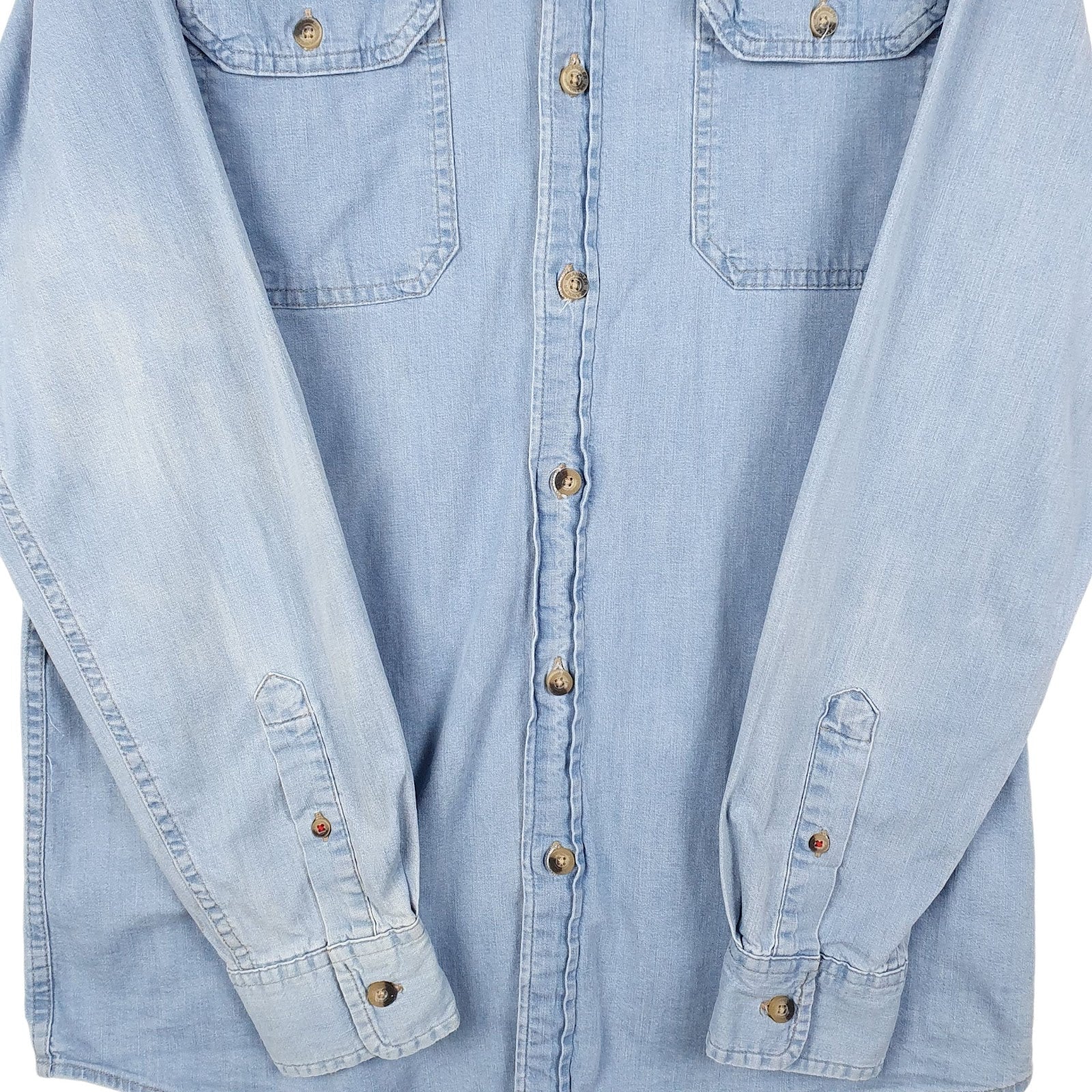 Mens Blue Wrangler  Full Zip Shirt