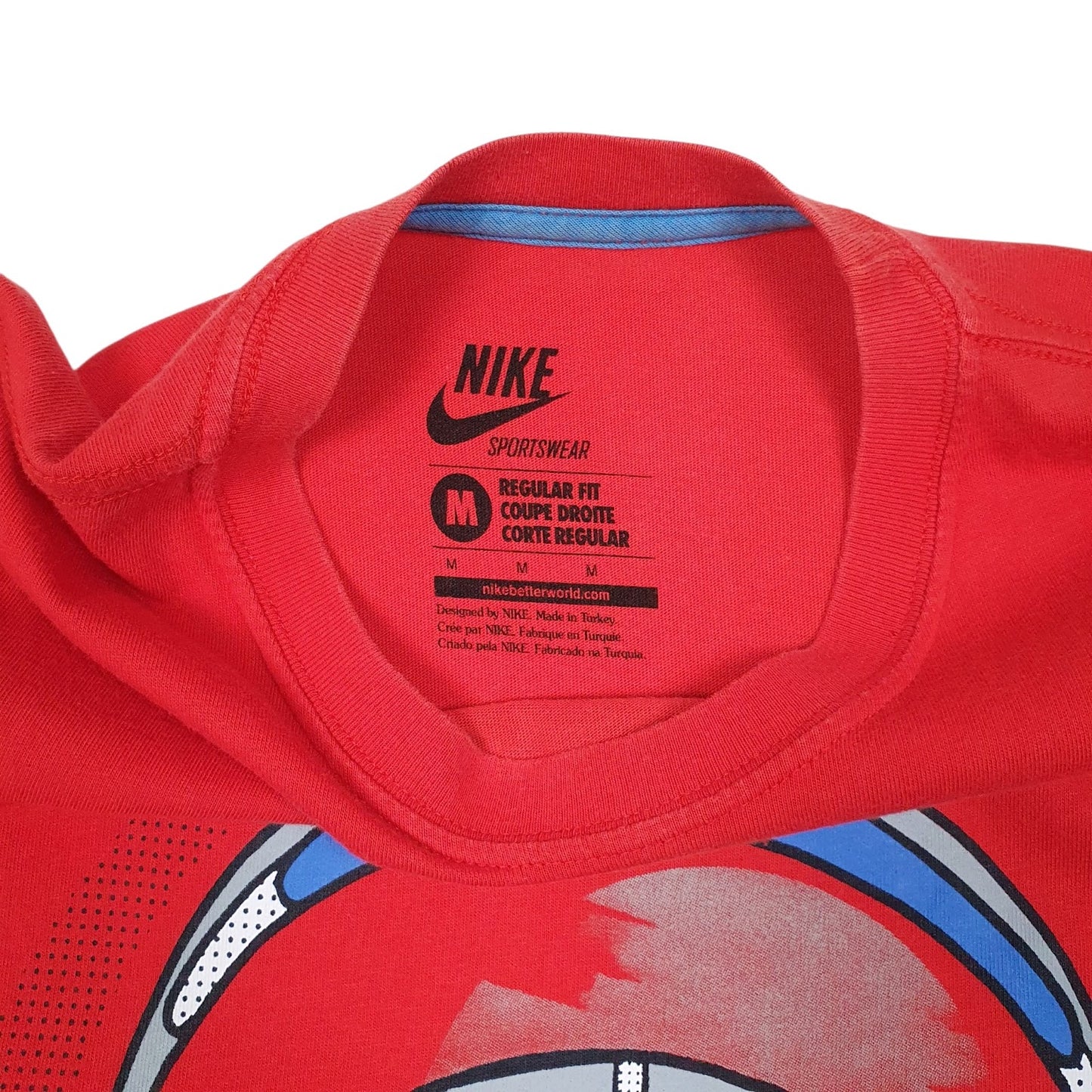 Mens Red Nike Basketball Music  T Shirt