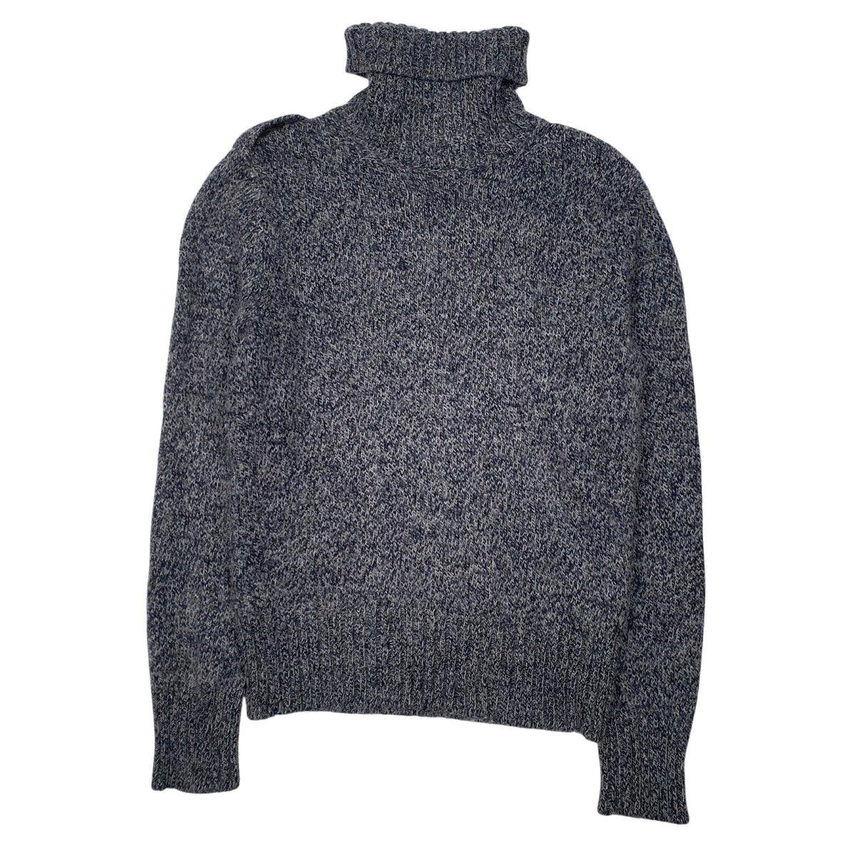 Mens Blue Benetton  Turtle Neck Jumper