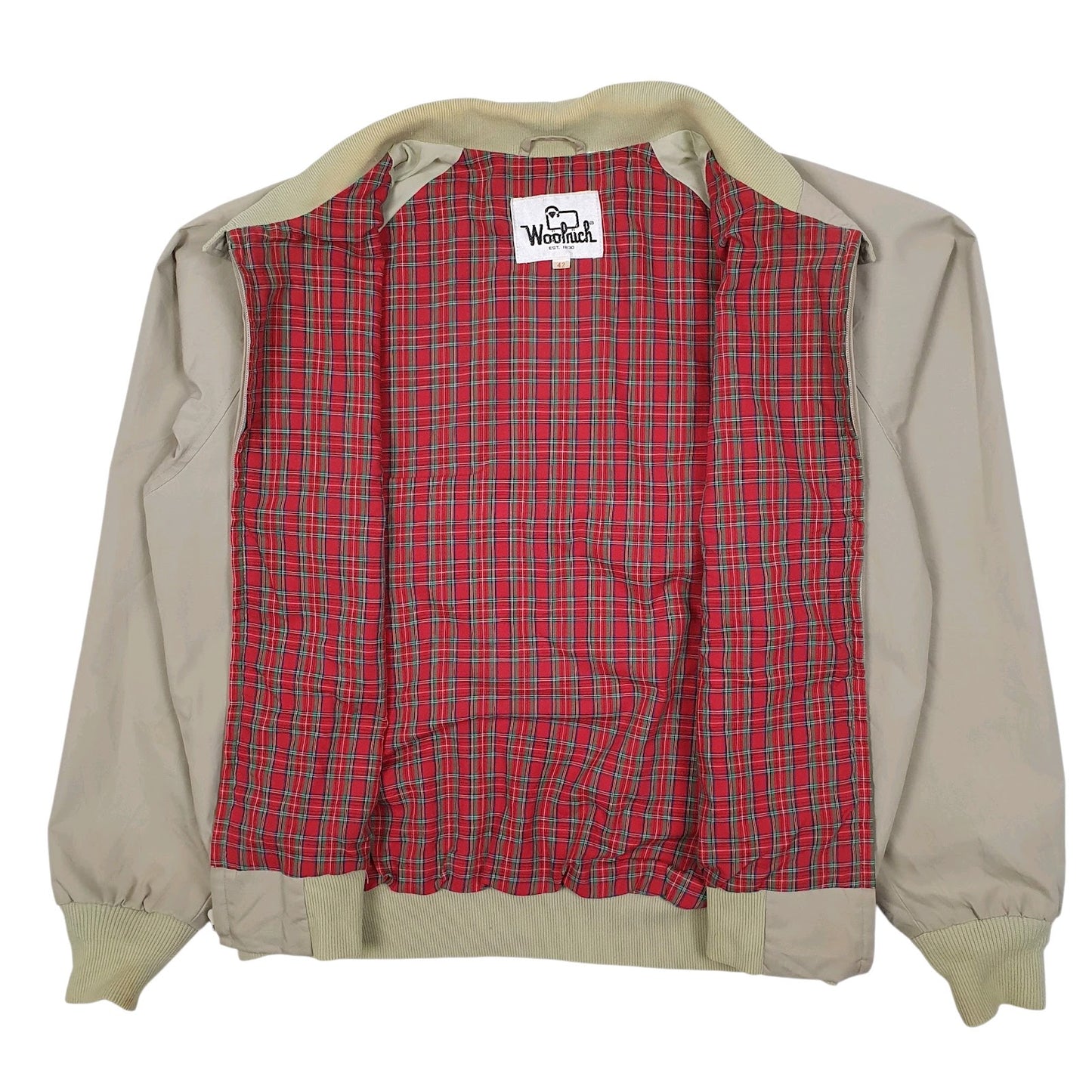 Mens Beige Woolrich Vintage 1970s Windbreaker  Coat
