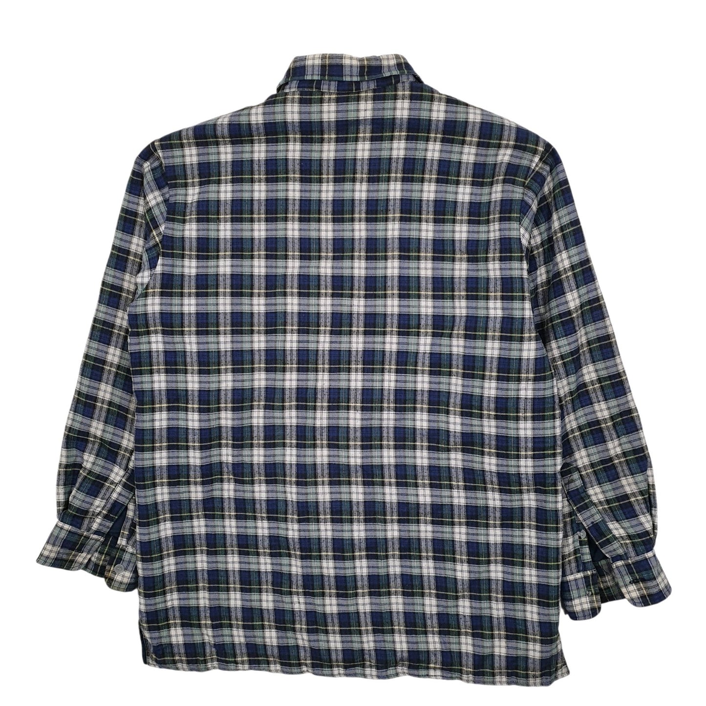 Mens Blue Dickies Quilted Plaid Vintage 2000s Hoodie Coat