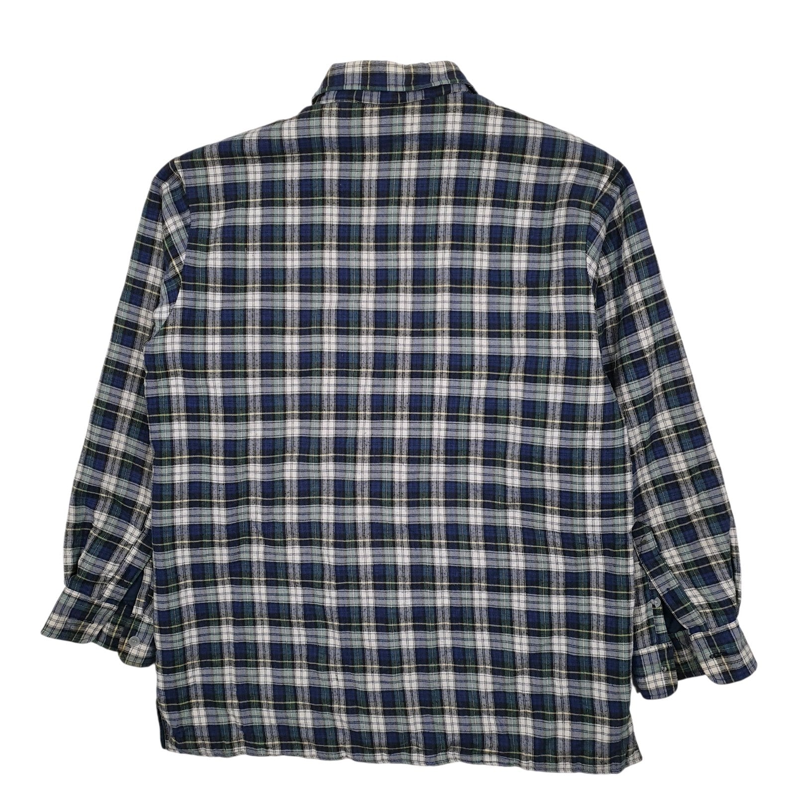 Mens Blue Dickies Quilted Plaid Vintage 2000s Hoodie Coat