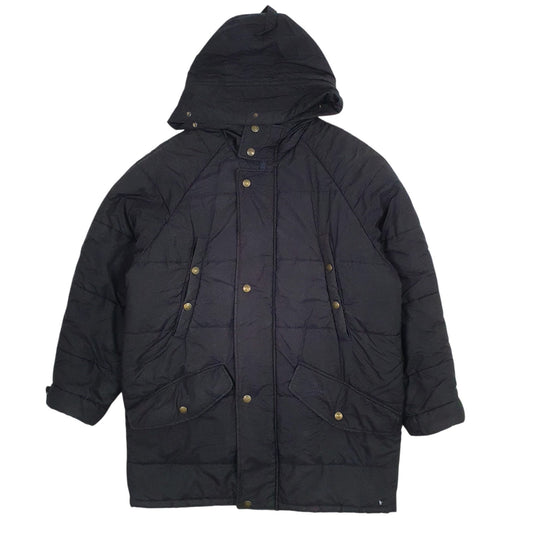 Mens Black Trussardi Parka Winter  Coat