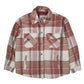 Mens Pink Levis Quilt Lined Heavy Plaid  Coat
