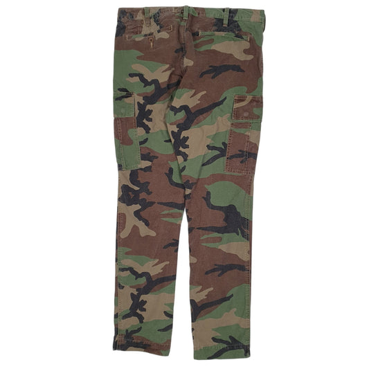 Mens Green Polo Ralph Lauren Military Crew Camo Camouflage  Trousers