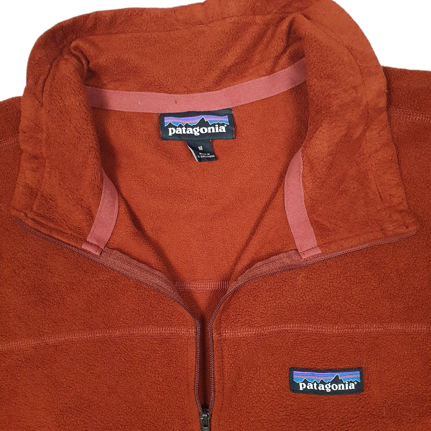 Mens Orange Patagonia Micro D Quarter Zip Jumper