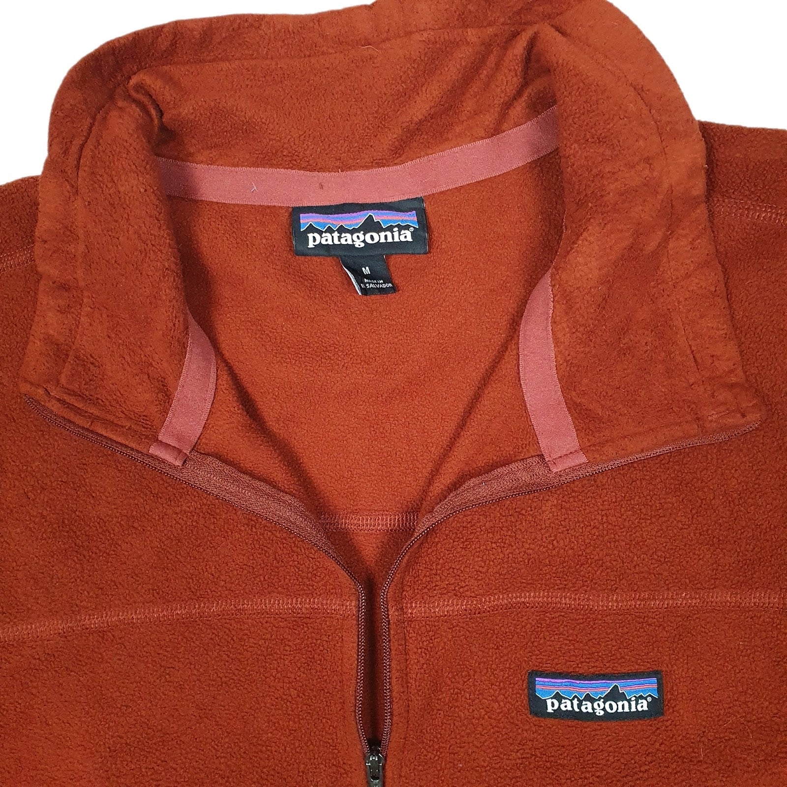 Mens Orange Patagonia Micro D Quarter Zip Jumper