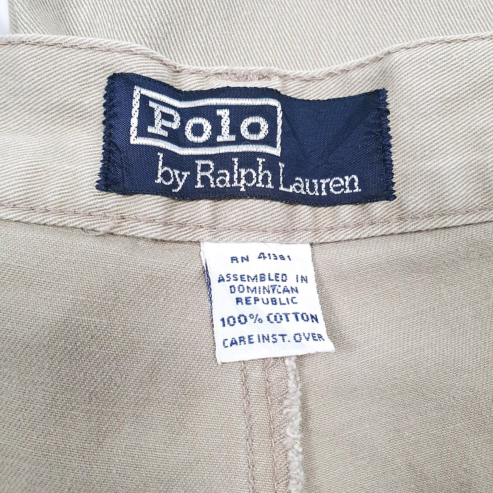 Mens Beige Polo Ralph Lauren Pleated Vintage 90s  Trousers