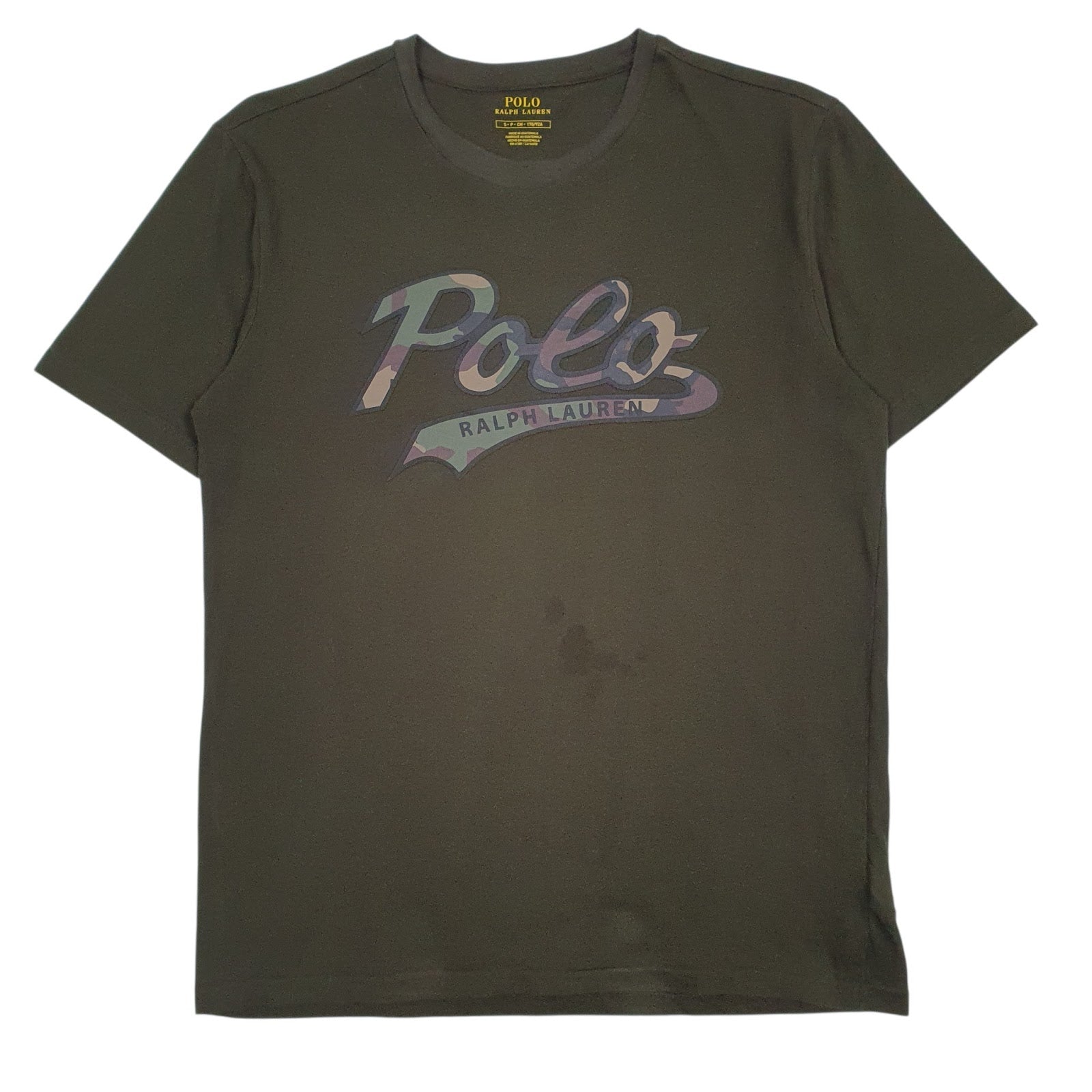 Mens Green Polo Ralph Lauren Spellout Short Sleeve T Shirt