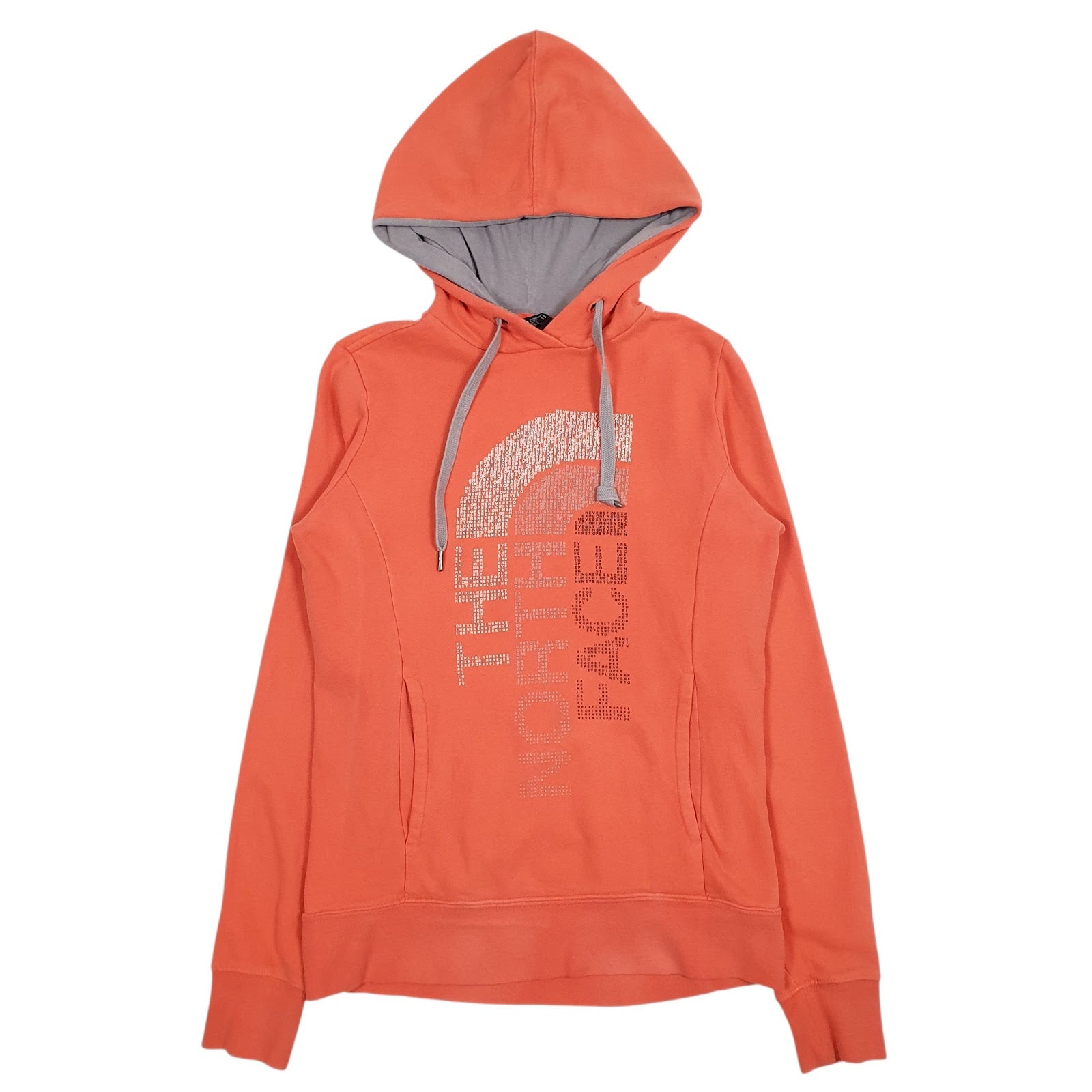 Womens Orange The North Face Spellout Hoodie Jumper