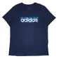 Mens Navy Adidas Spellout Short Sleeve T Shirt