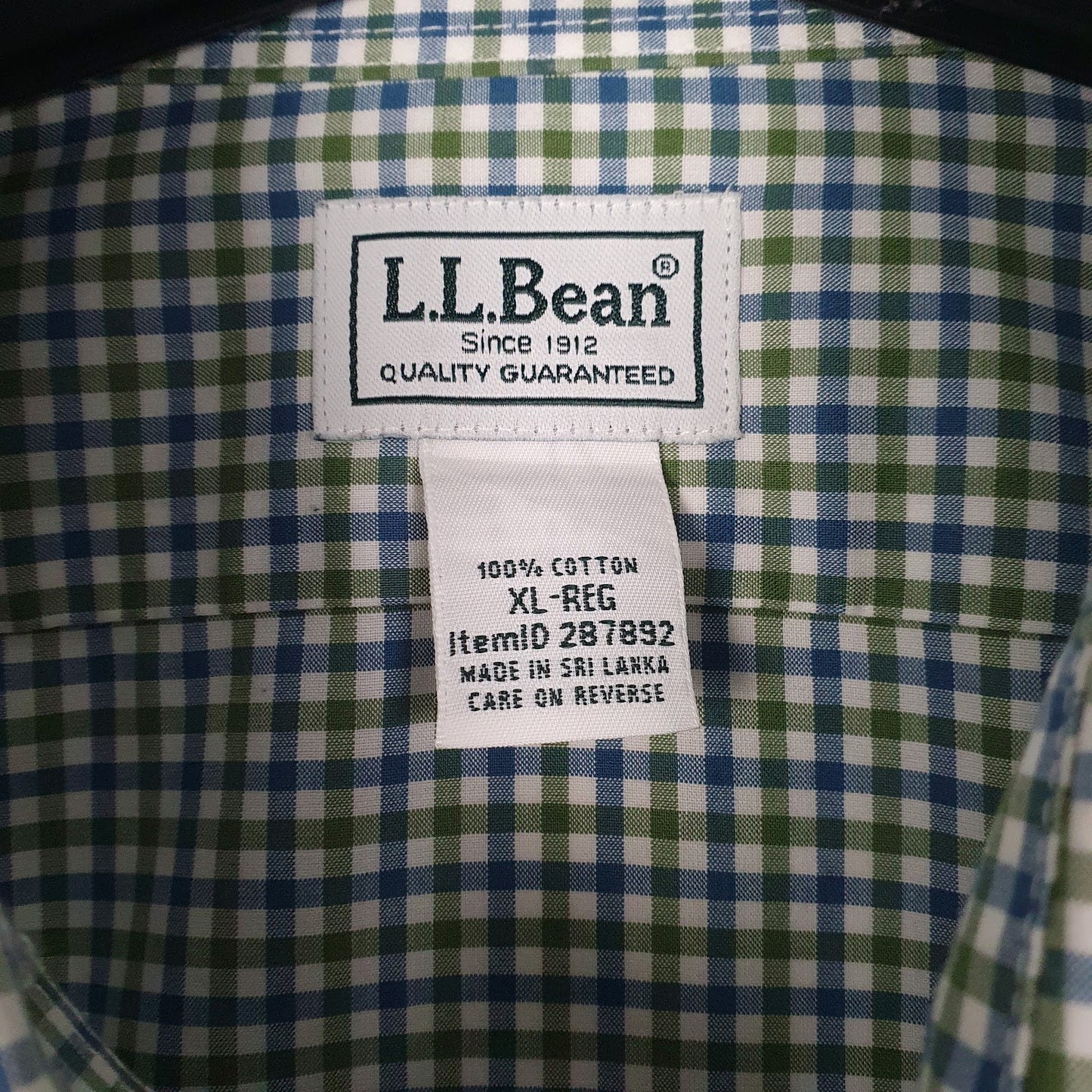 Mens Green L.L.Bean   Shirt