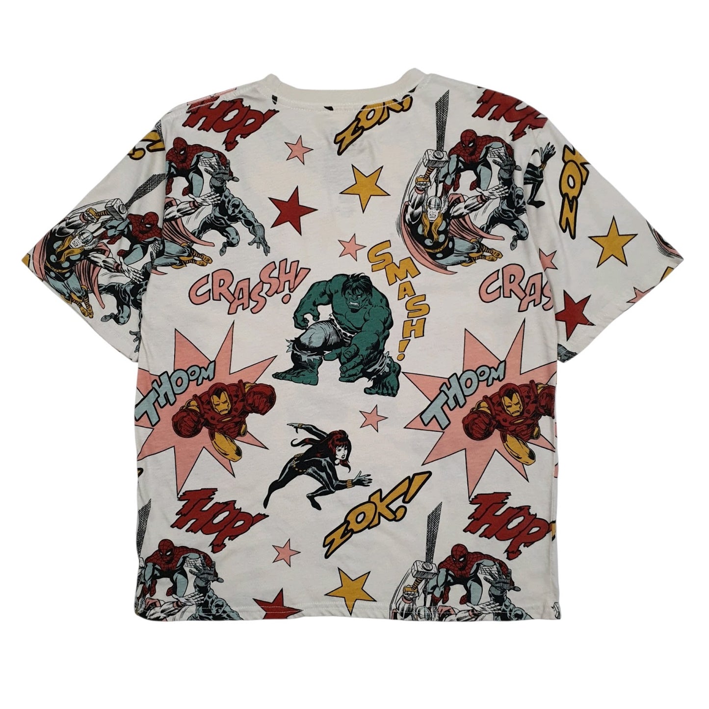 Mens Cream Marvel Spiderman Hulk  T Shirt