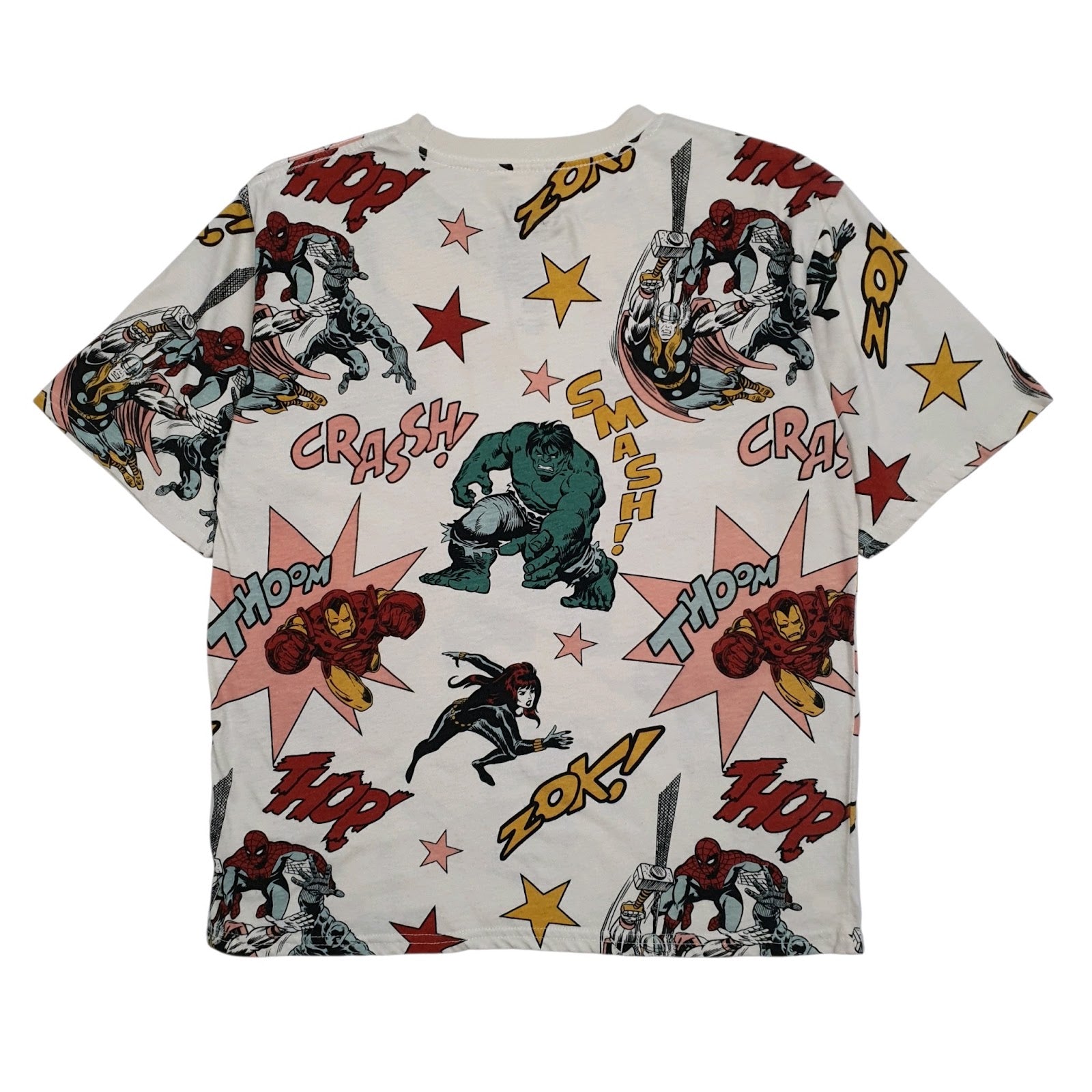 Mens Cream Marvel Spiderman Hulk  T Shirt
