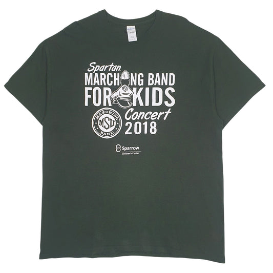 Mens Green Gildan Spartan Marching Band Short Sleeve T Shirt