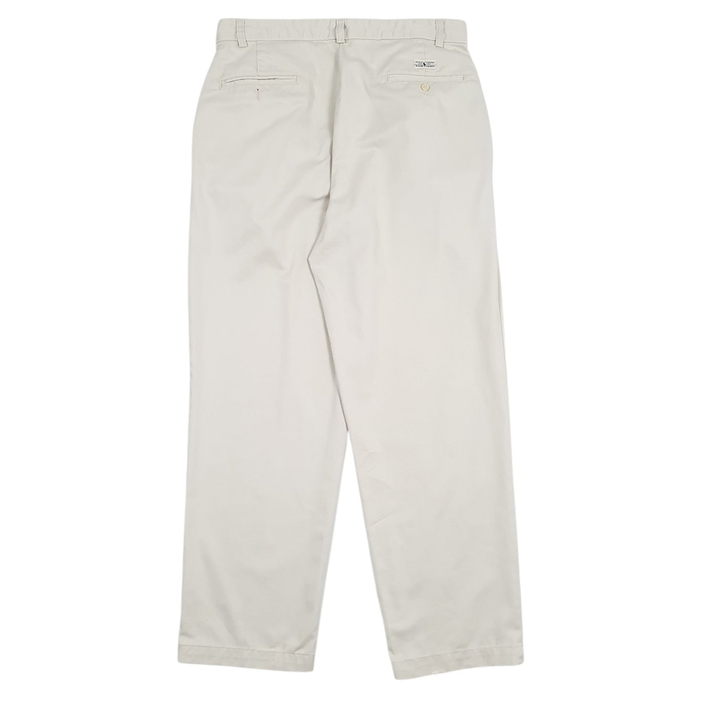 Mens Cream Polo Ralph Lauren Pleated  Trousers