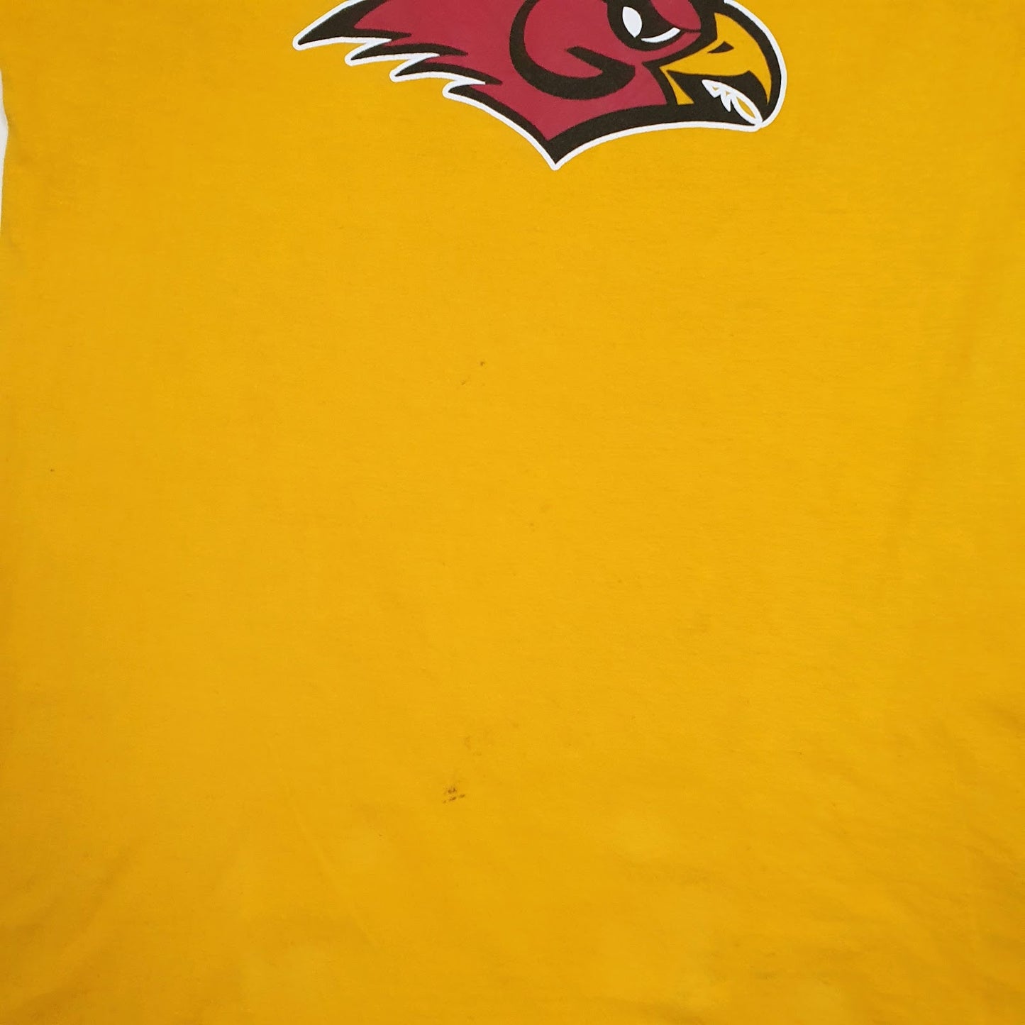Mens Yellow Port & Company Red Hawks  T Shirt