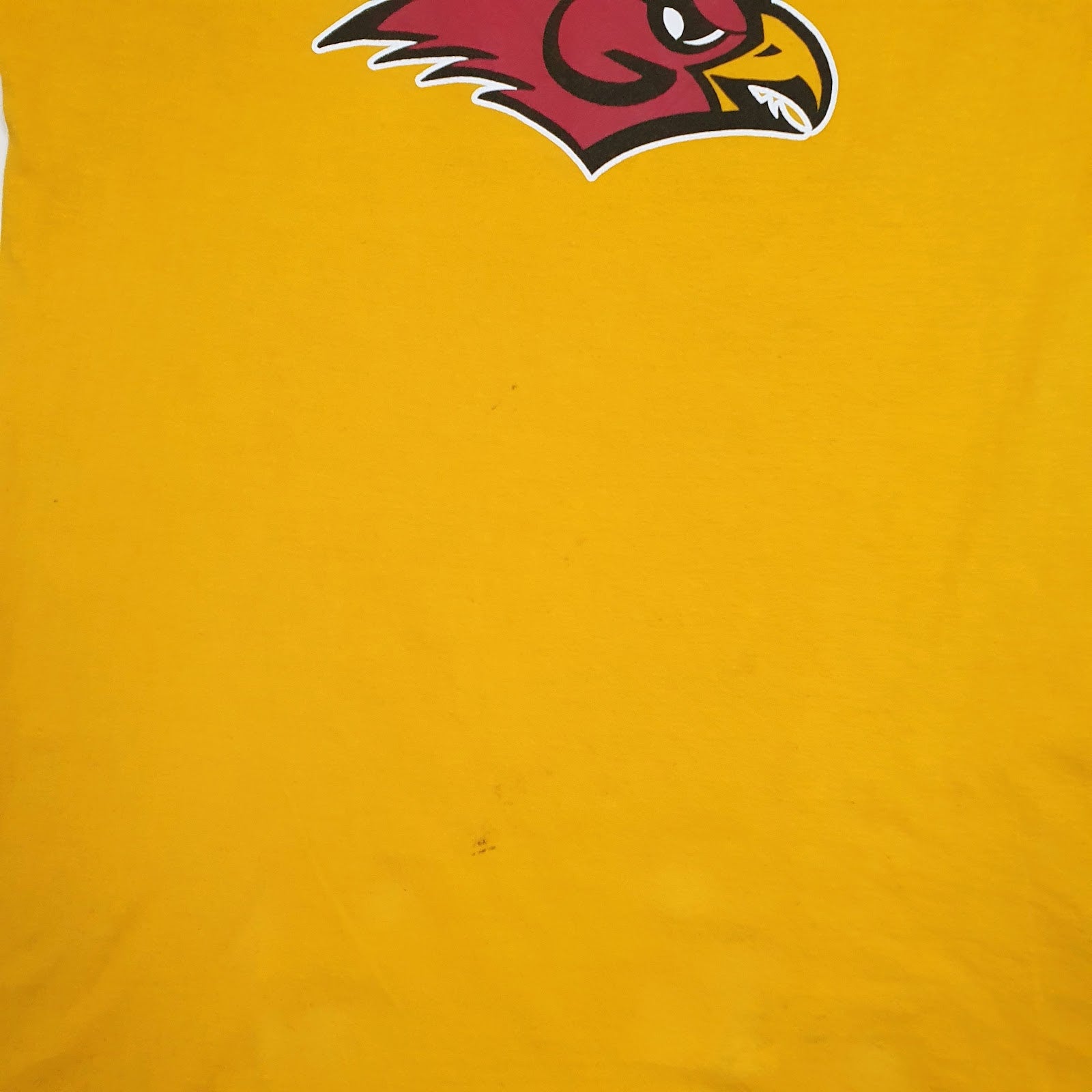Mens Yellow Port & Company Red Hawks  T Shirt