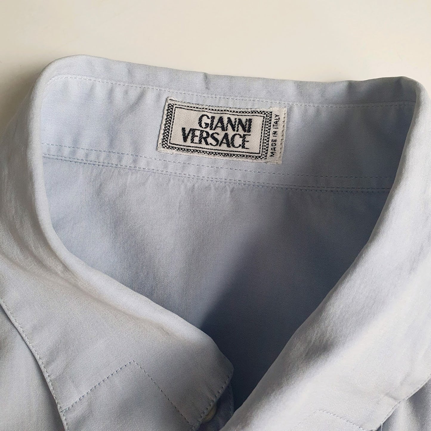 Mens Blue Versace Made In Italy  Shirt