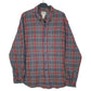 Mens Grey L.L.Bean Flannel Long Sleeve Shirt