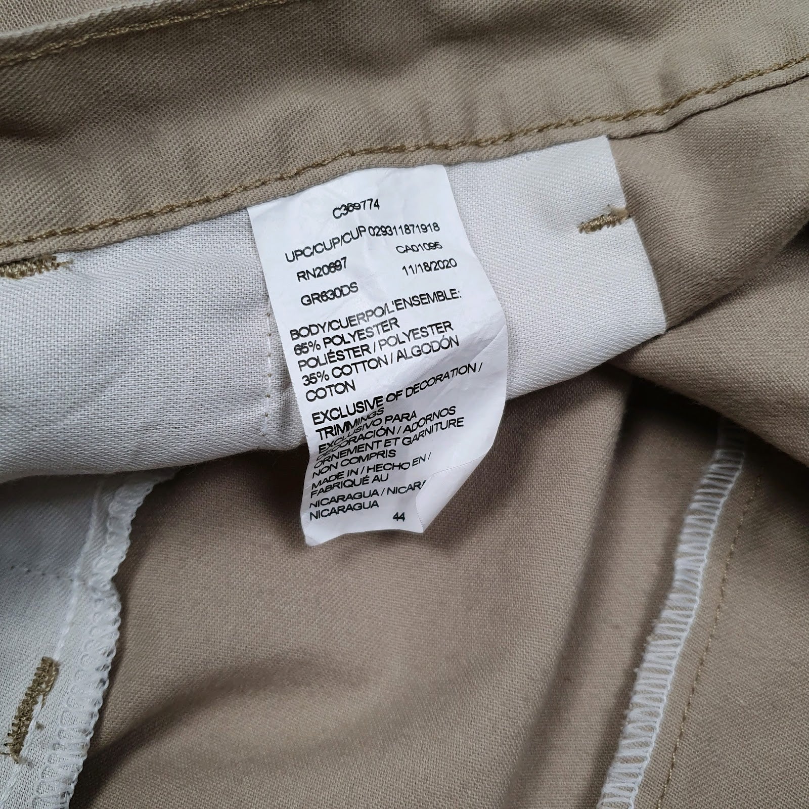 Mens Beige Dickies  Turtle Neck Shorts