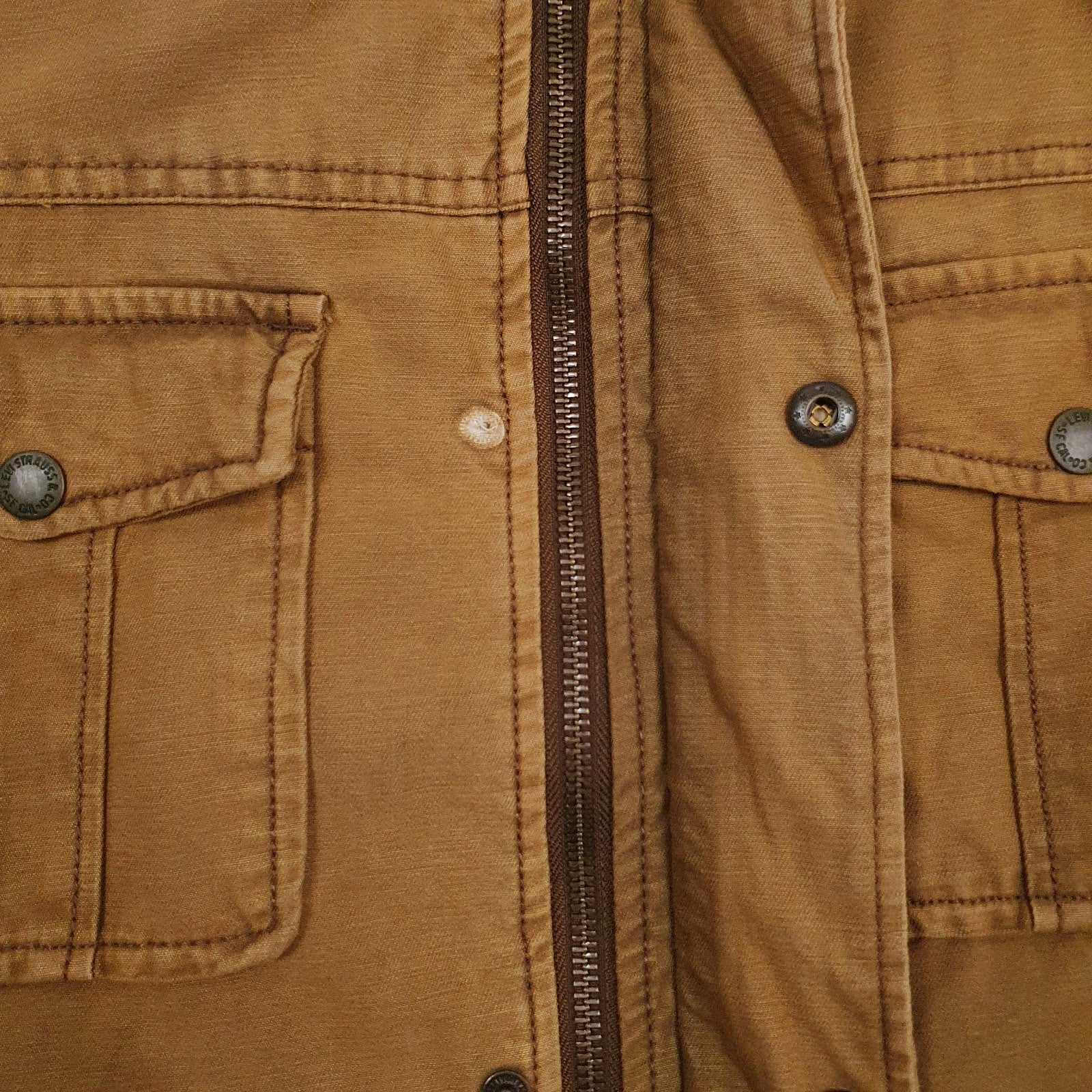 Mens Brown Levis Padded  Coat