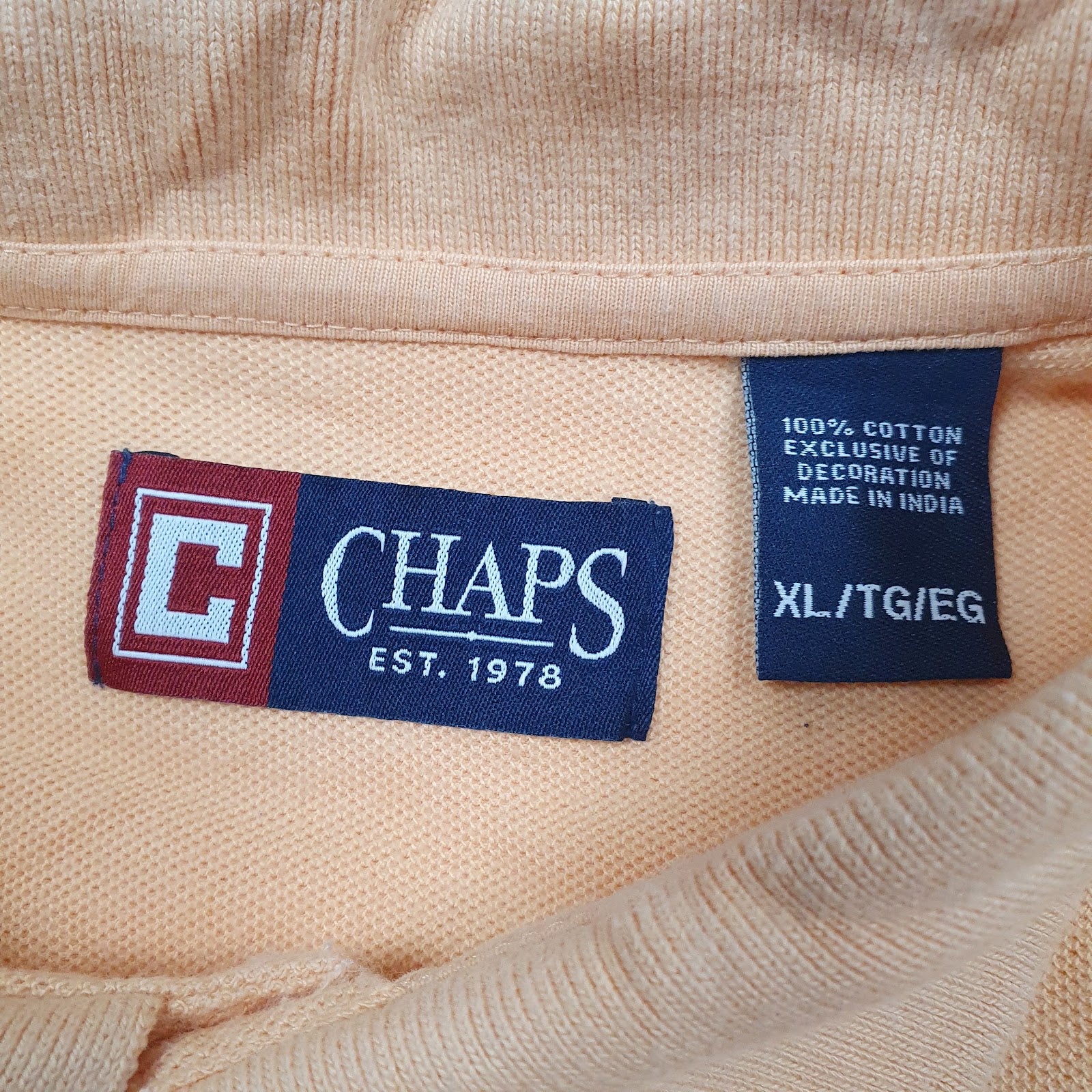 Mens Orange Chaps   Polo Shirt