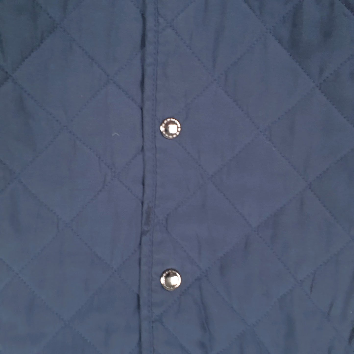 Womens Blue Damart Padded Button Up  Coat