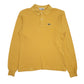 Mens Yellow Lacoste Vintage Long Sleeve Polo Shirt