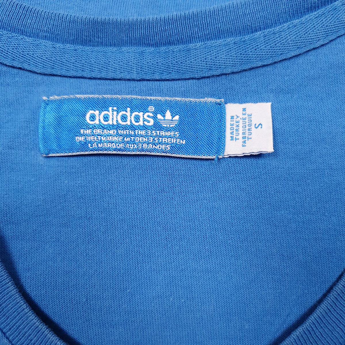 Mens Blue Adidas   T Shirt