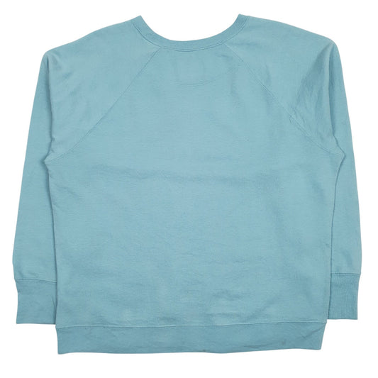 Womens Blue Champion Spellout Crewneck Jumper