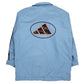 Mens Blue Adidas Vintage Hoodie Coat