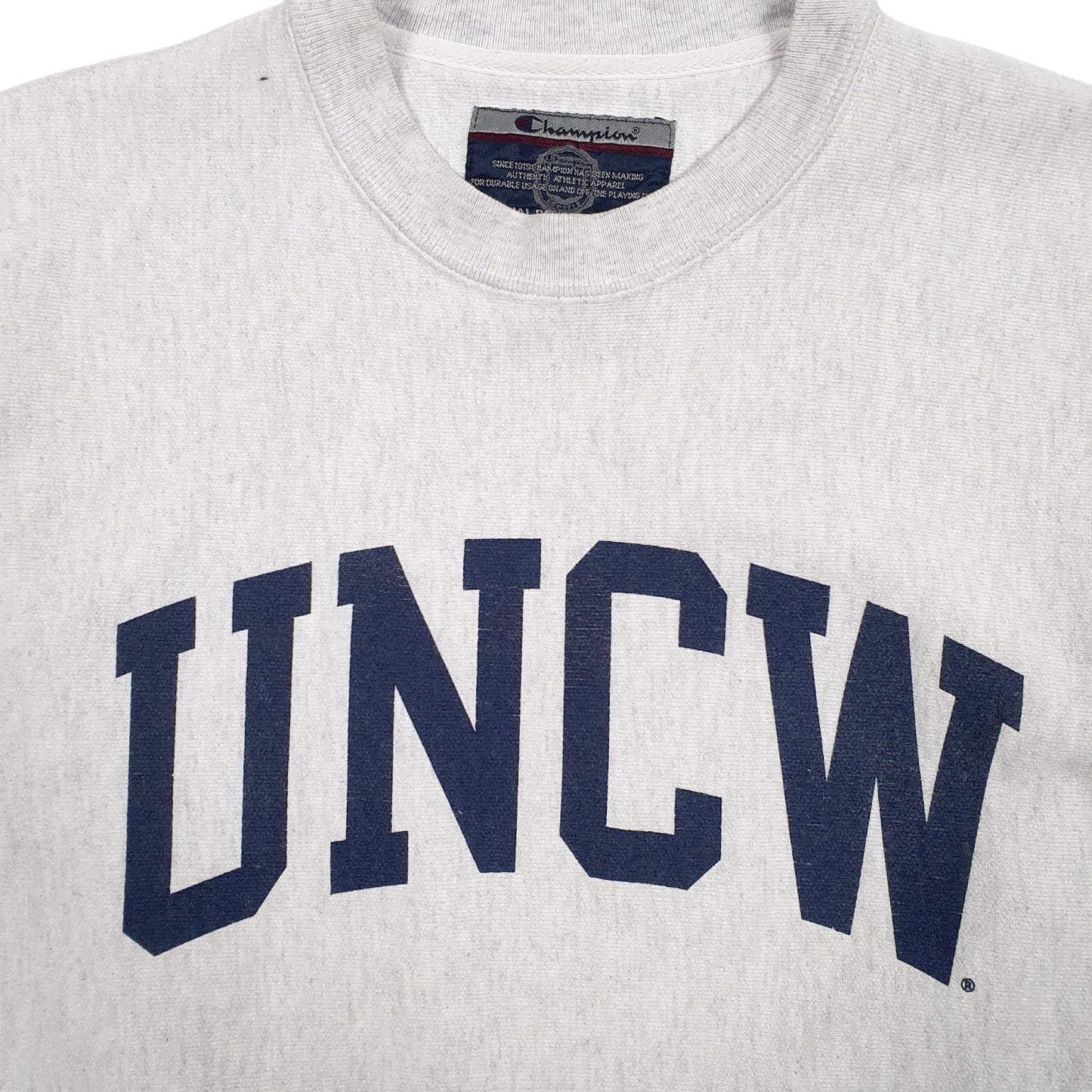 Mens Grey Champion Reverse Weave Vintage 90s Crewneck Jumper