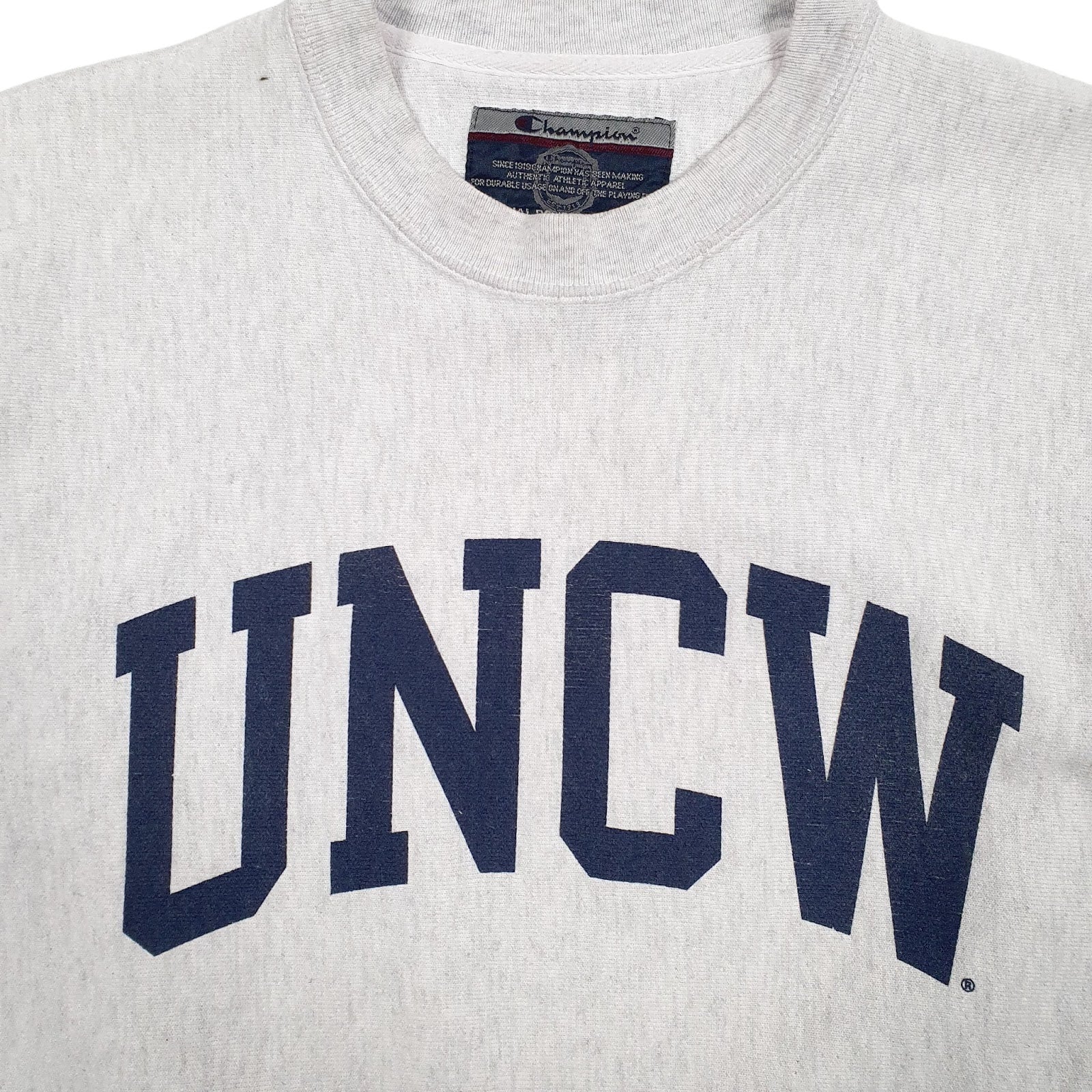 Mens Grey Champion Reverse Weave Vintage 90s Crewneck Jumper
