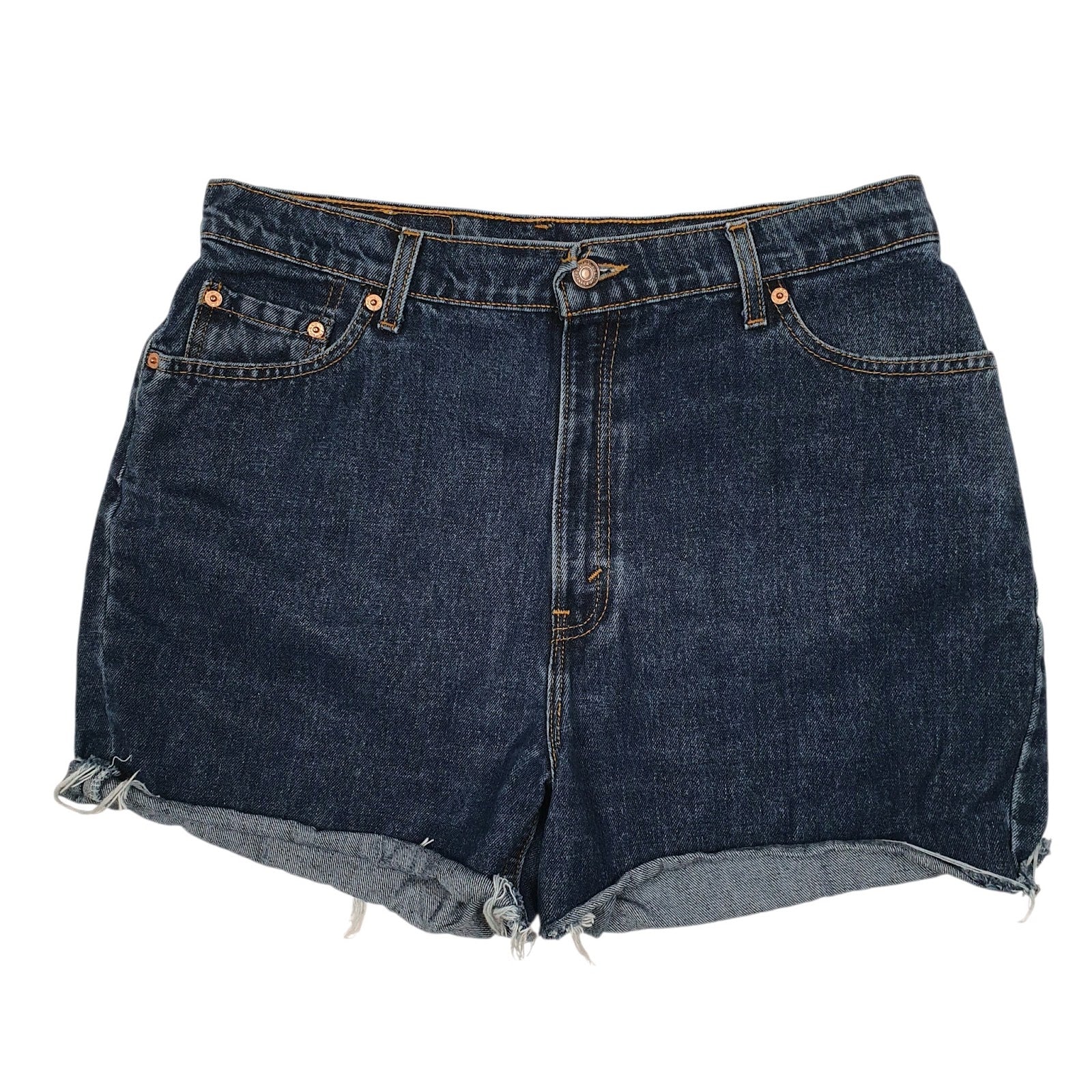 Womens Blue Levis Vintage 90s 556 Guys Fit UK 16 Denim Shorts