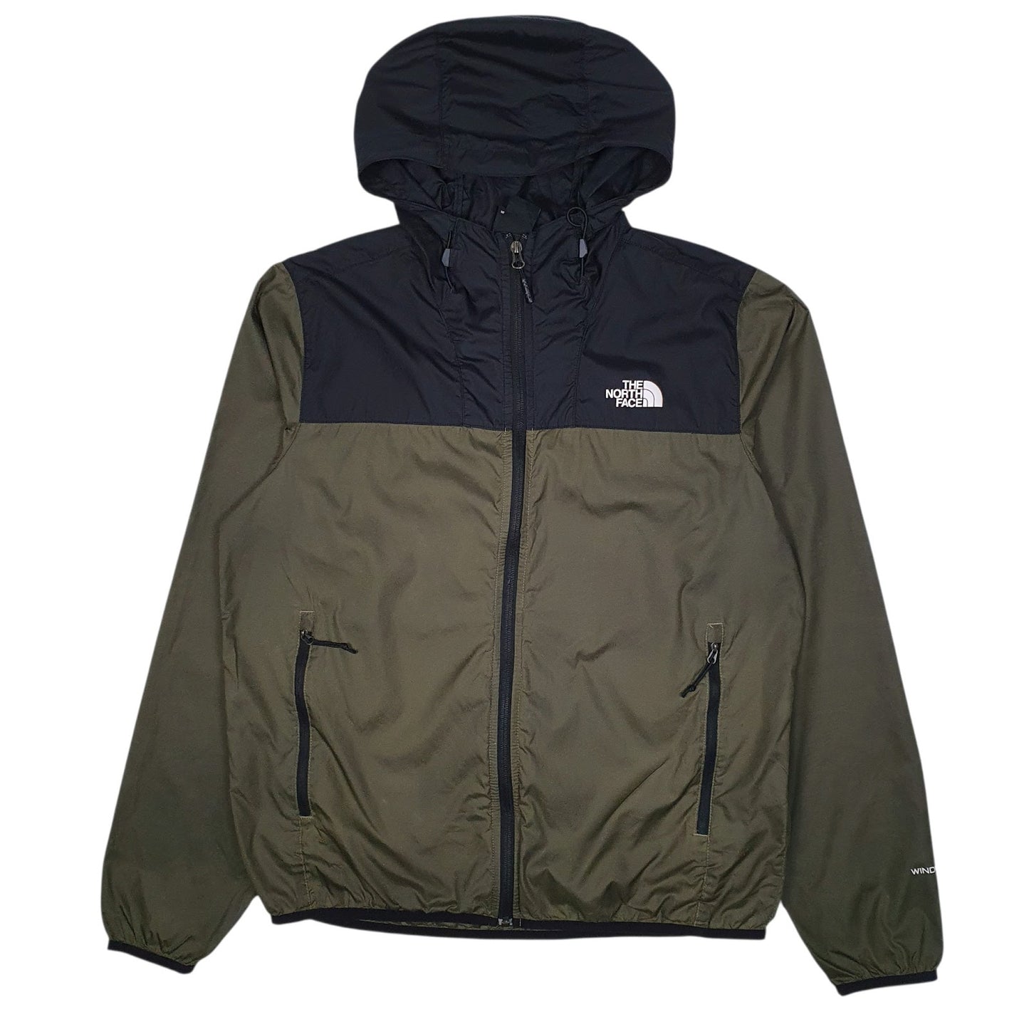 Mens Green The North Face Windwall Hoodie Coat