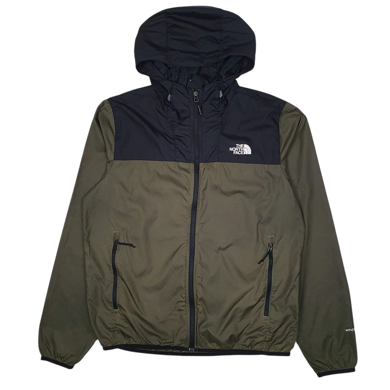 Mens Green The North Face Windwall Hoodie Coat