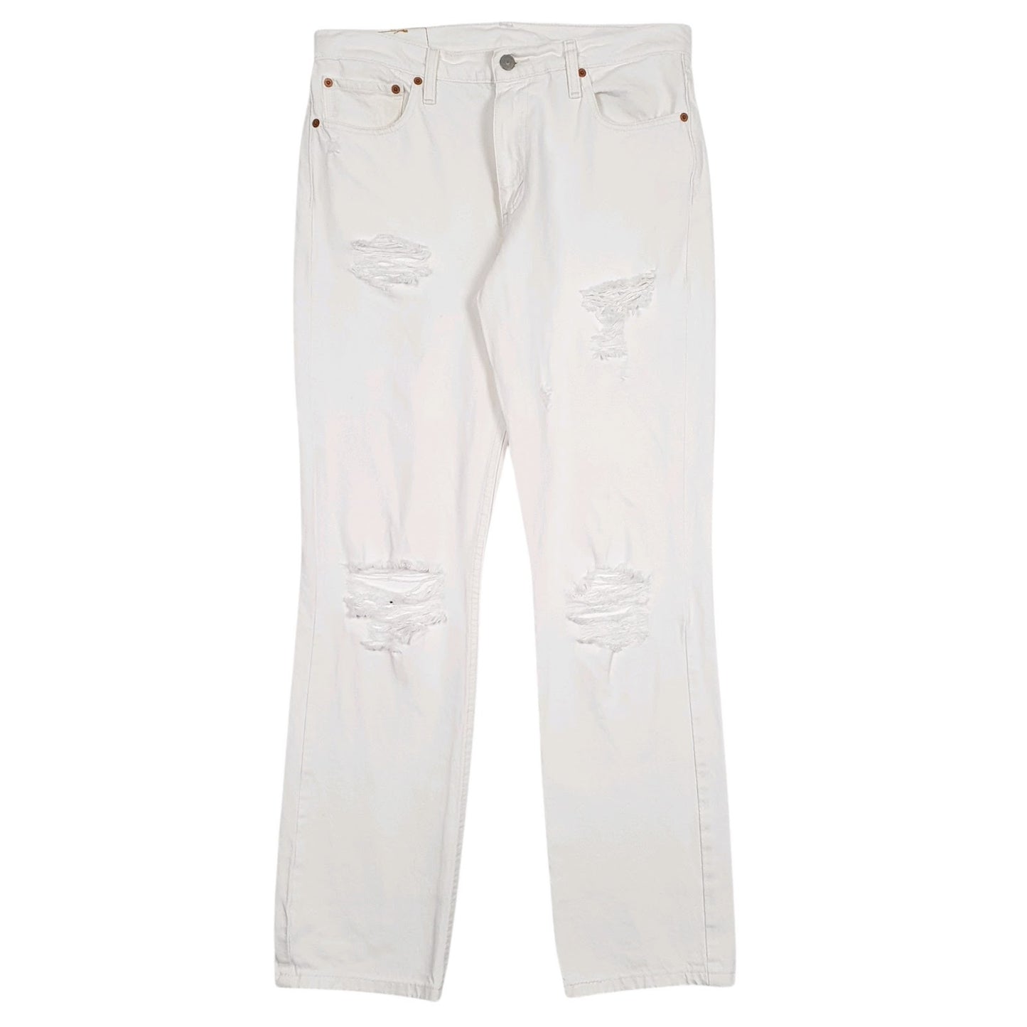 Mens White Levis Distressed 511 JeansW33 L30
