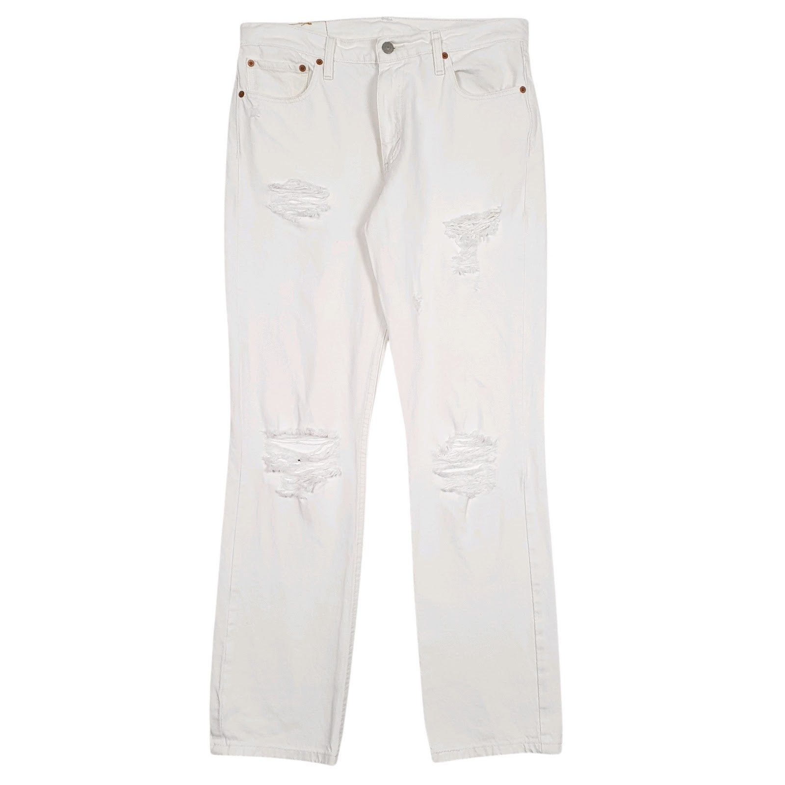 Mens White Levis Distressed 511 JeansW33 L30